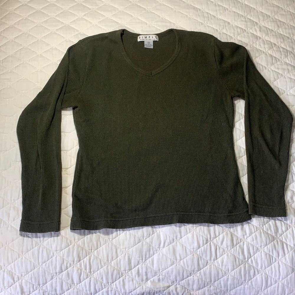 90s waffle long sleeved shirt